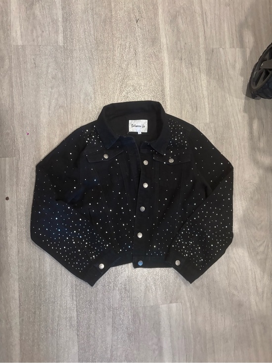 Reserved Jackets & Blazers - Black Denim Jacket with rhinestones